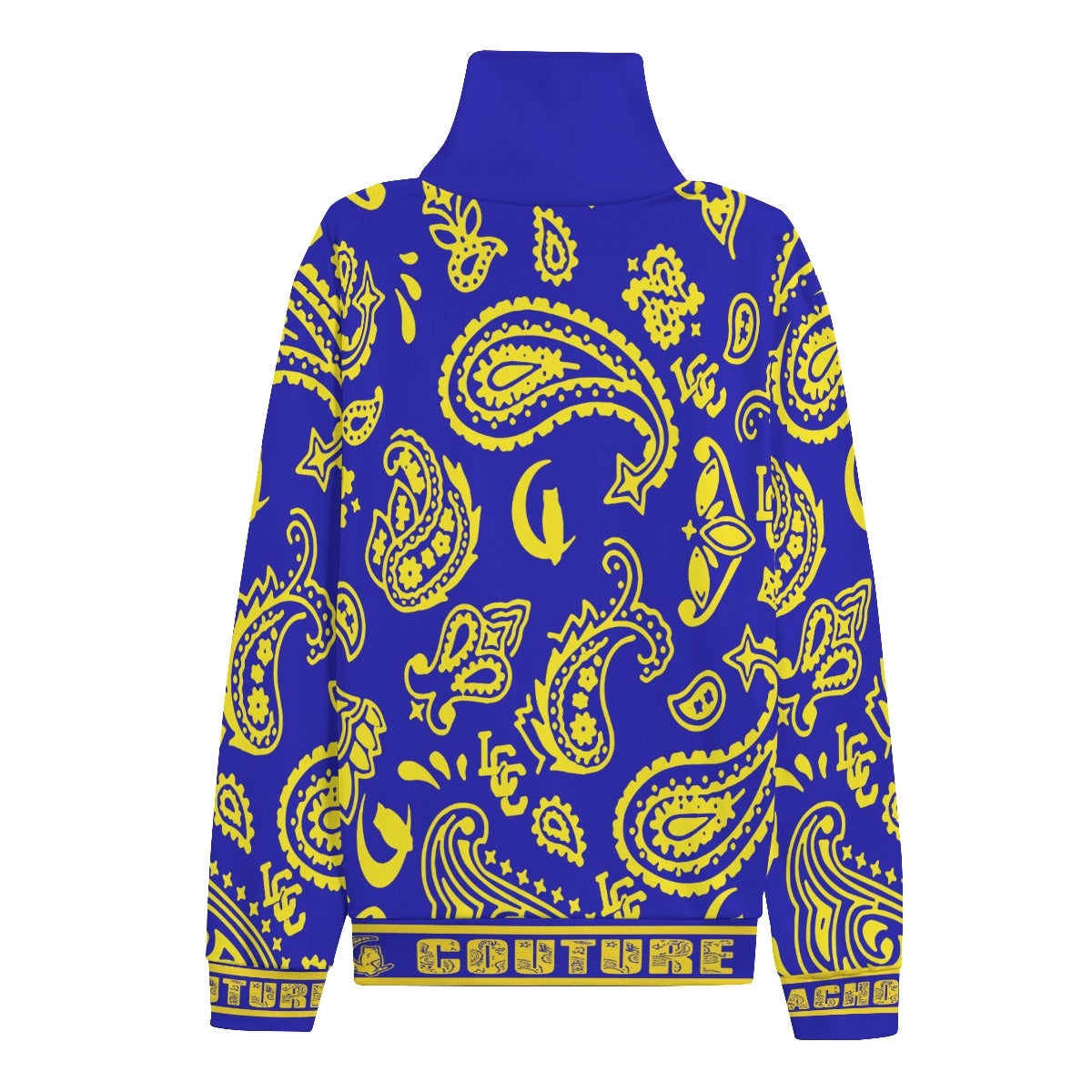 BANDANA PAISLEY SLAUSON Unisex Turtleneck Knitted Fleece Sweater