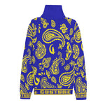 BANDANA PAISLEY SLAUSON Unisex Turtleneck Knitted Fleece Sweater