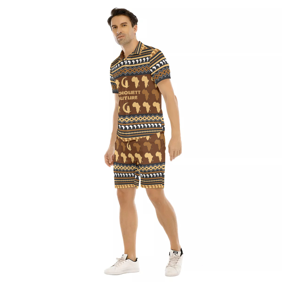 AFRIKA ORNEMENT Men's Short Sleeve Shirt Sets