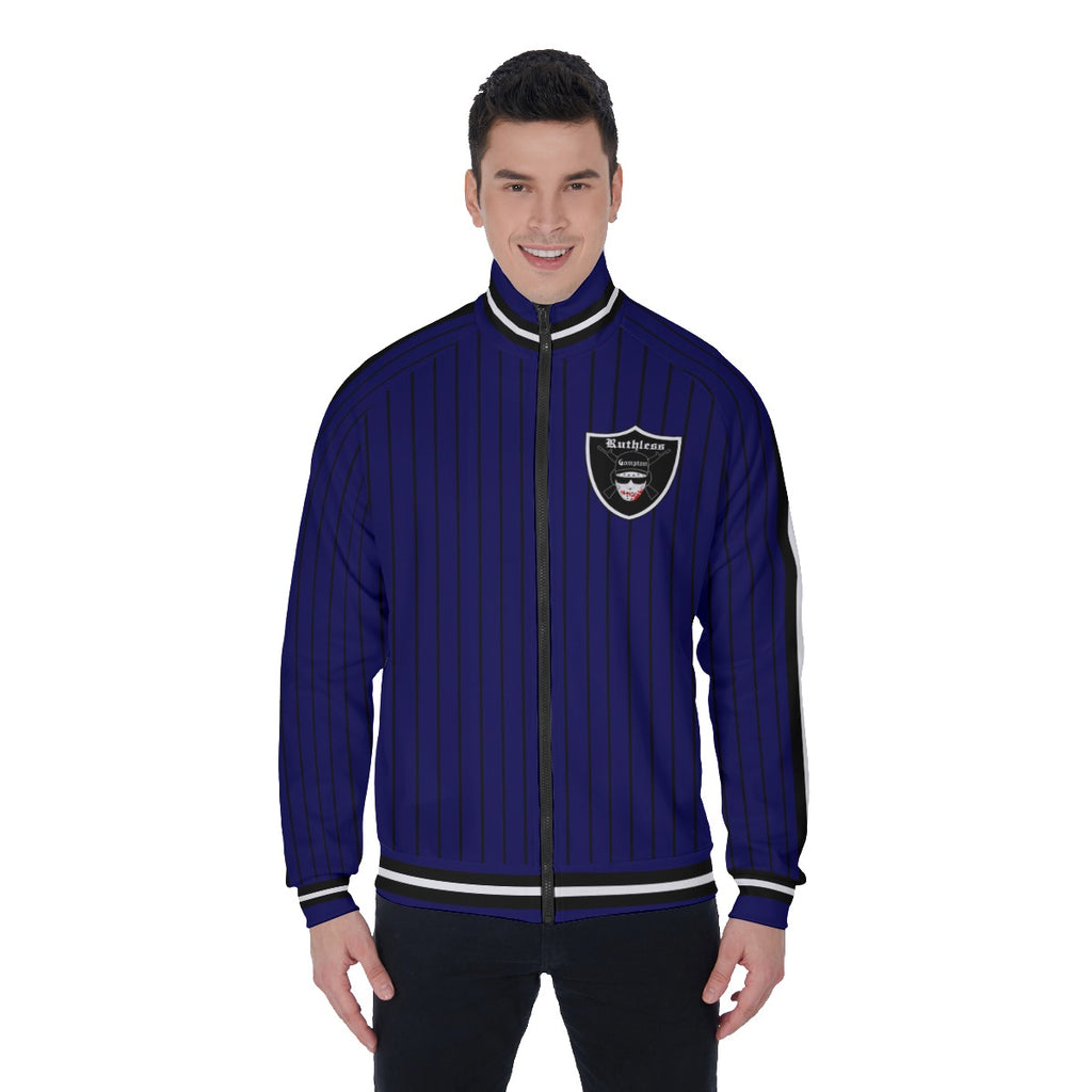 EAZY-E RUTHLESS NAVY Men's Stand Collar Jacket