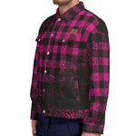 DUSTY PLAID GRPS Unisex Lapel Jacket  Cotton