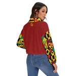 KENTE BUTAN RED Women's Zip Jacket