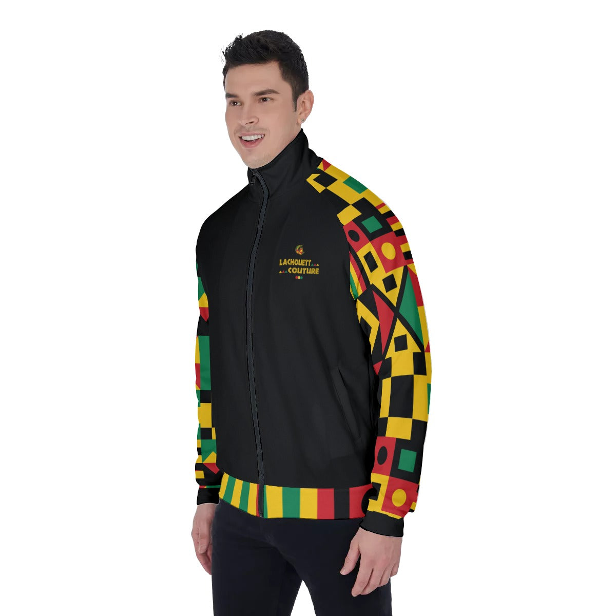 KENTE BUTAN BLC Men's Stand Collar Jacket