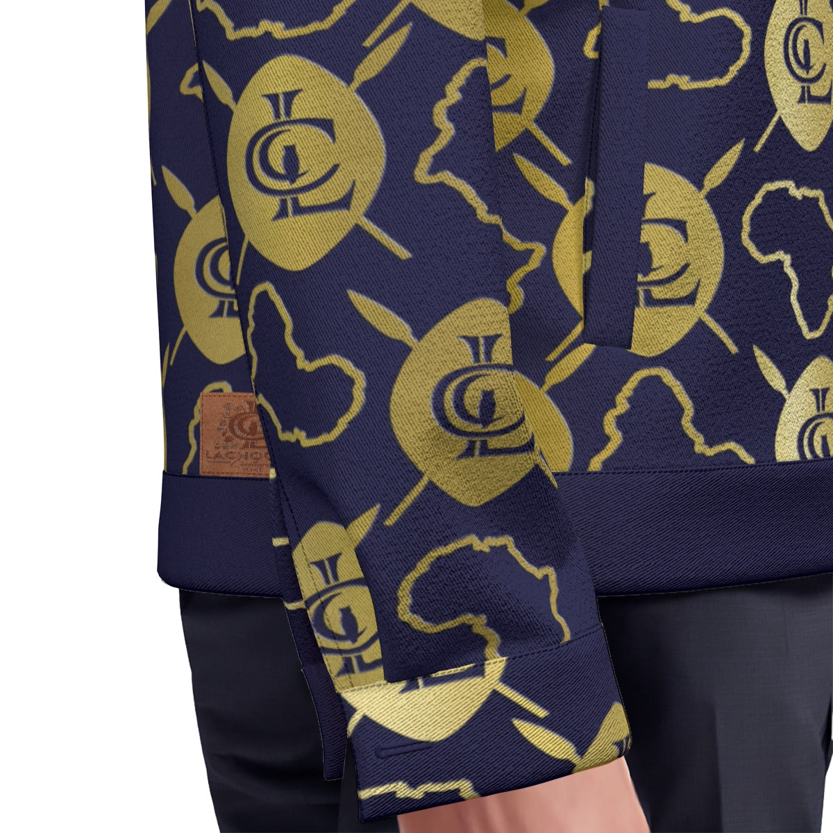 AFRICAN WARRIOR NAVY Unisex Lapel Jacket