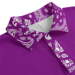 BANDANA MIX GRAPES Unisex Lapel Collar Sweater