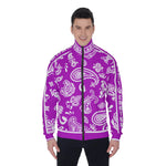 BANDANA PAISLEY GRAPES Men's Stand Collar Jacket