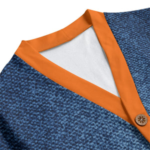 LCC DENIM BEIGE Unisex Cardigan With Button Closure