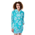 BANDANA PAISLEY TRQSE Women's Heavy Fleece Long Hoodie