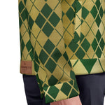 ARLEQUIN GREEN Unisex Lapel Jacket Cotton