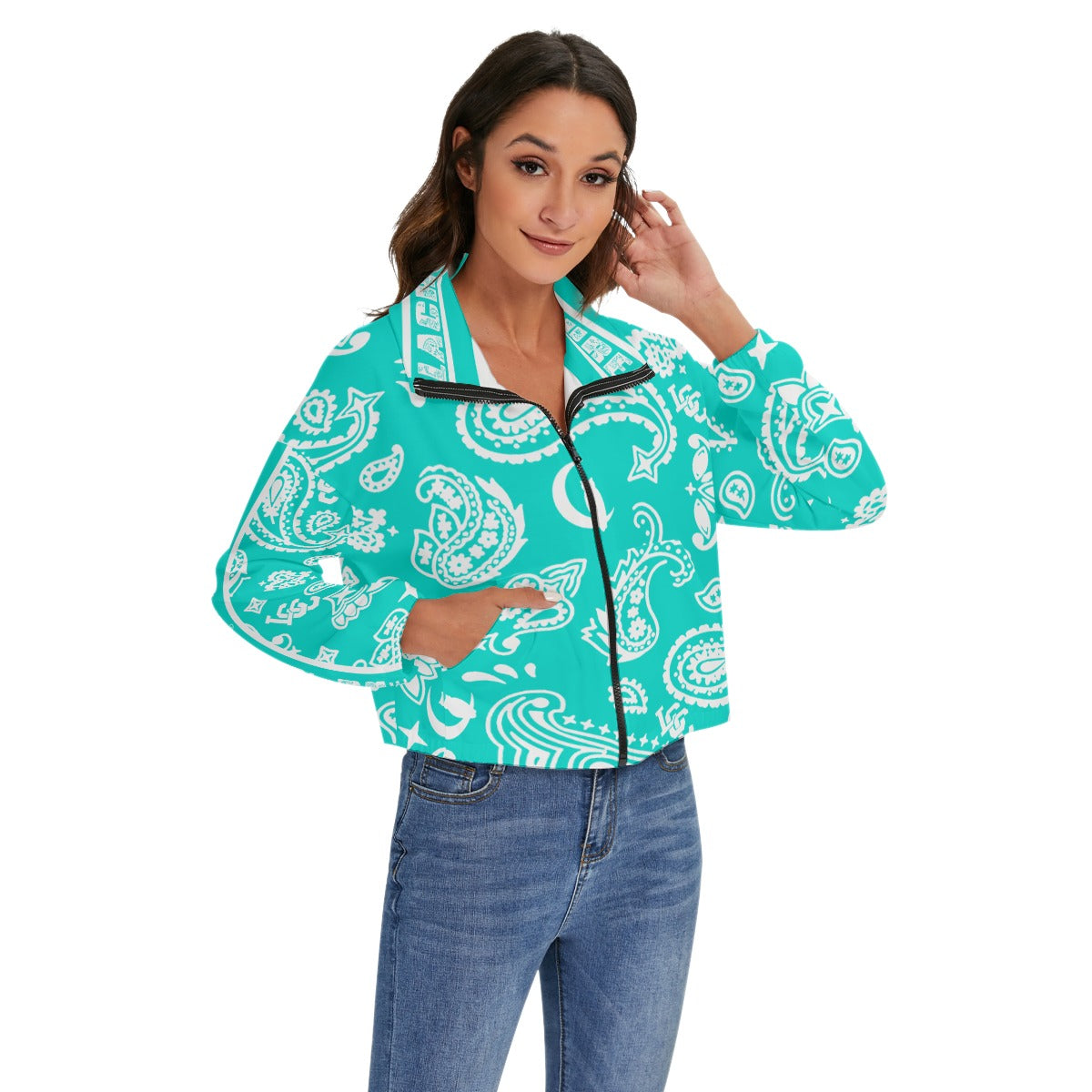 BANDANA PAISLEY TRQSE Women's Zip Jacket