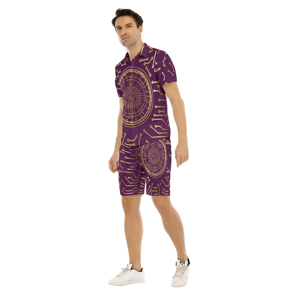 CRYPTO KMT GRAPES Men's Short Sleeve Shirt Sets