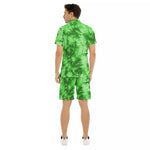 TIE DYE GREEN Men's Short Sleeve Shirt Sets