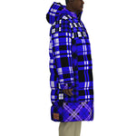 FLEXIN PLAIN BLUE Unisex Long Down Jacket