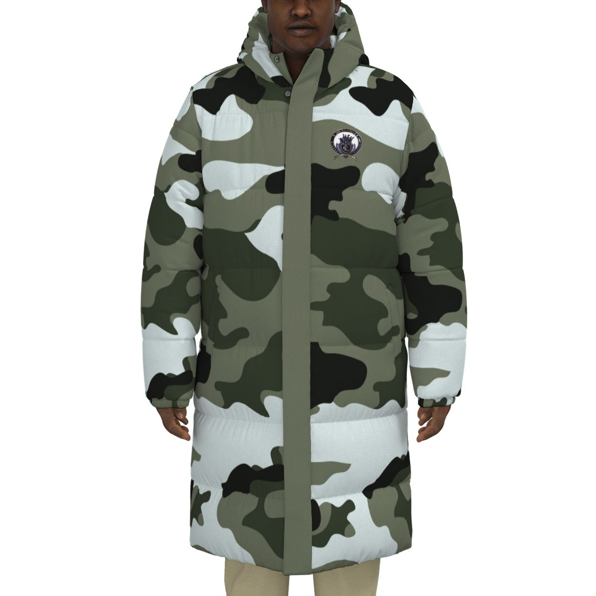 CAMOUFLAGE BLC Unisex Long Down Jacket