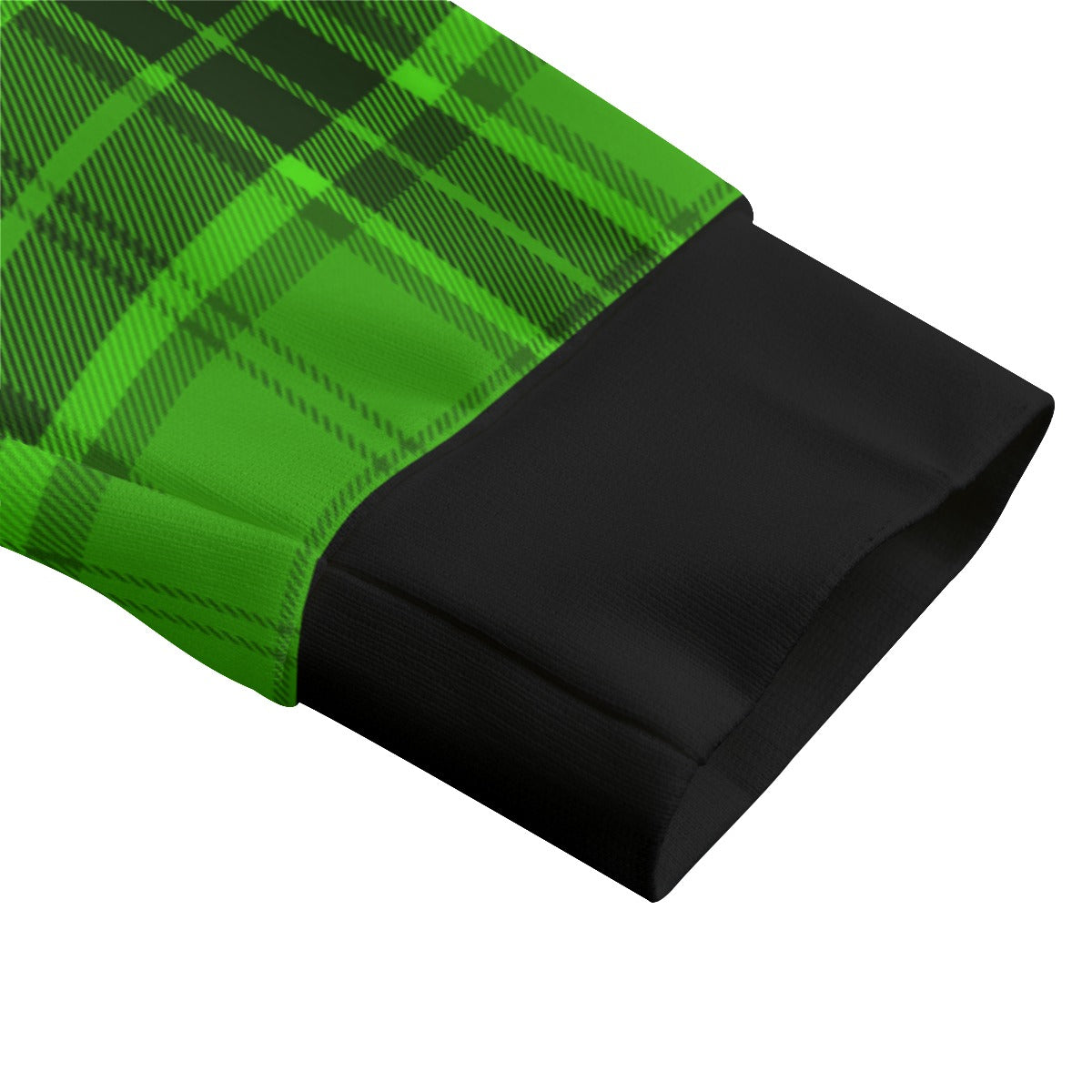 PLAID STYLE GREEN Unisex Lapel Collar Sweater