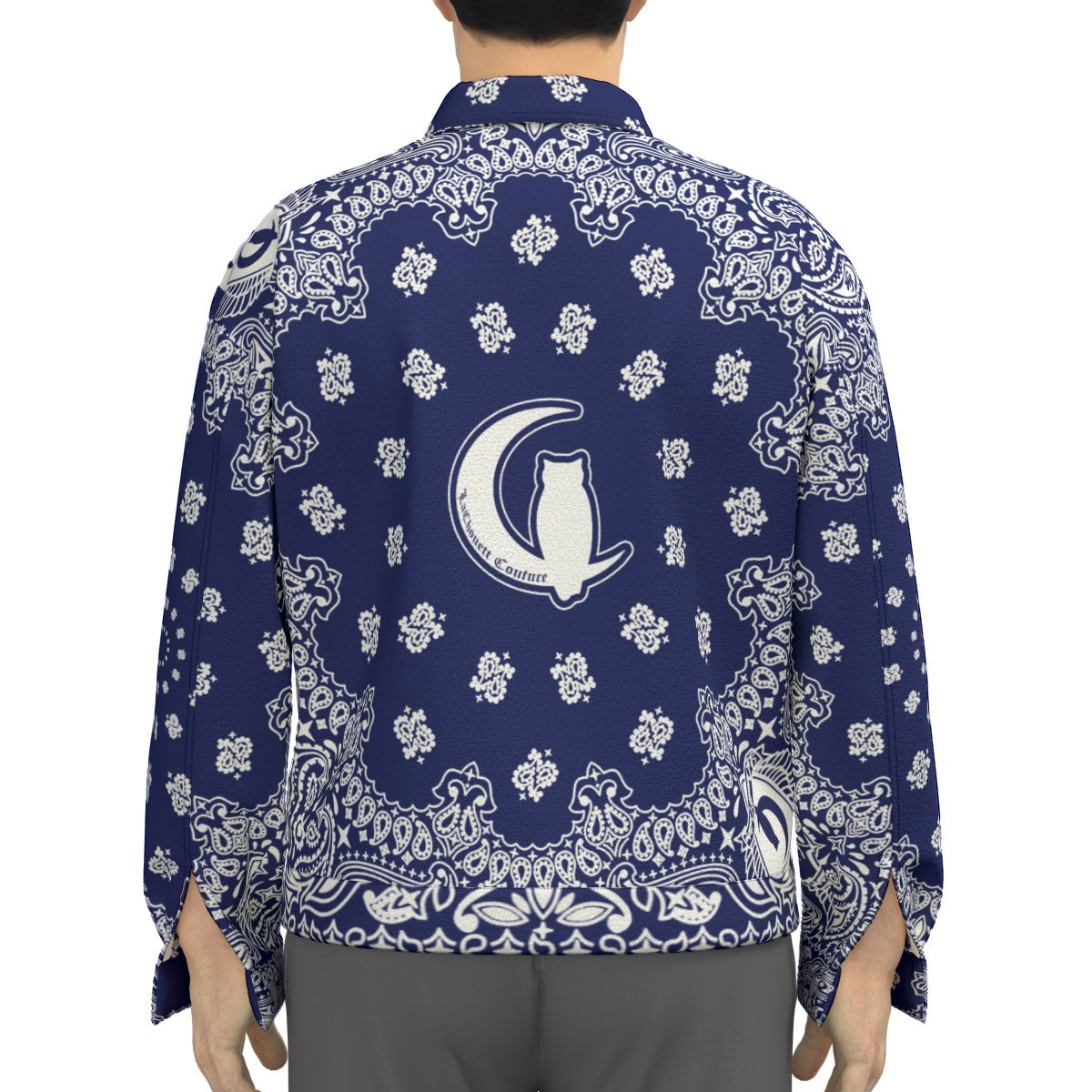 BANDANA NAVY Unisex Lapel Jacket