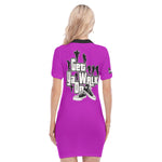 GET YA WALK ON GRAPES Women's Polo Collar Dress