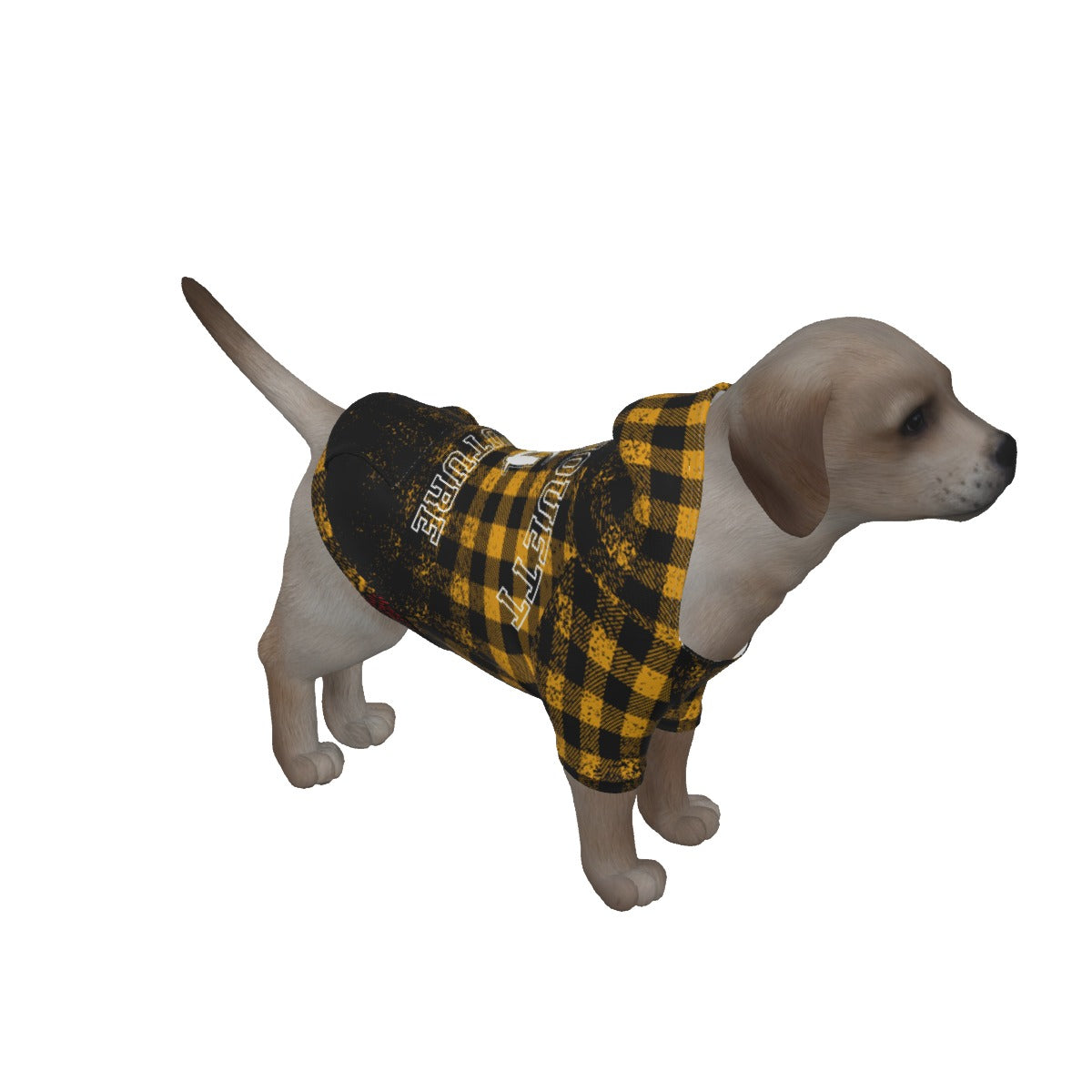 DUSTY PLAID YLW Dog's Pullover Hoodie