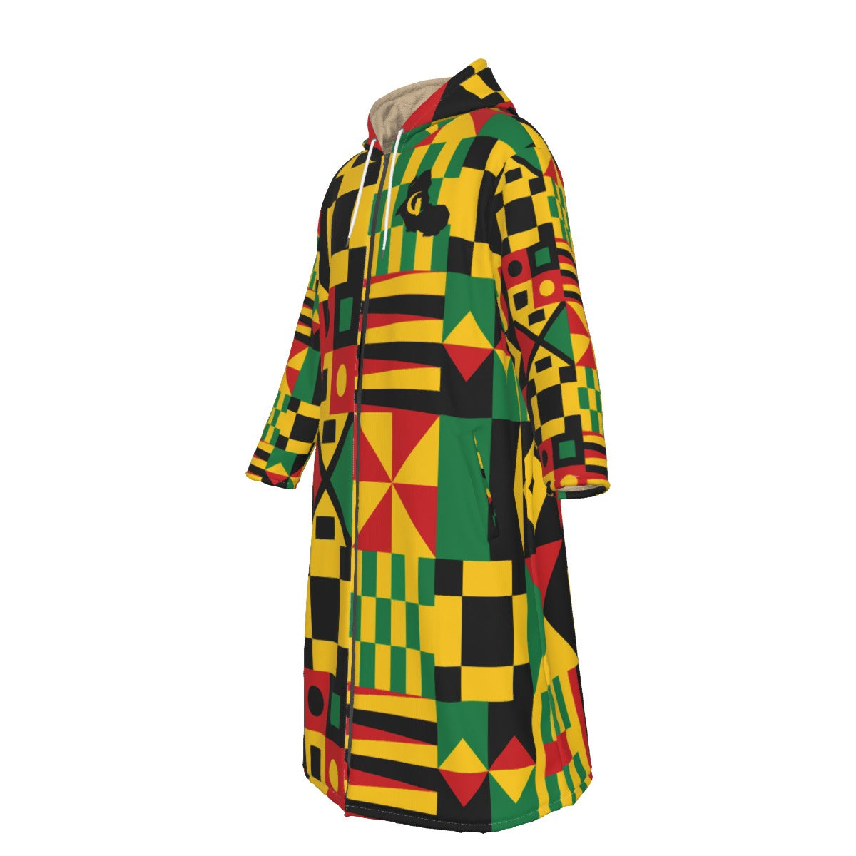 KENTE BUTAN Long Fleece Zip Up Windbreaker