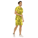 TIE DYE YLW Men's Short Sleeve Shirt Sets
