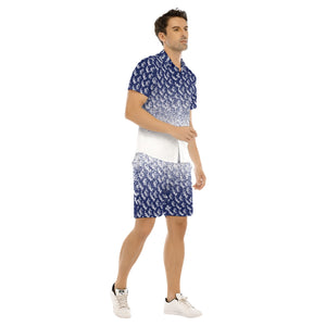 NEW RICH BLUE Men's Short Sleeve Shirt Set