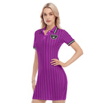 EAZY-E RUTHLESS PRPLE Women's Polo Collar Dress