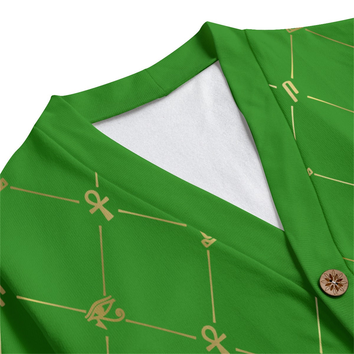 A.U.S DELUXE GREEN Unisex Cardigan With Button Closure