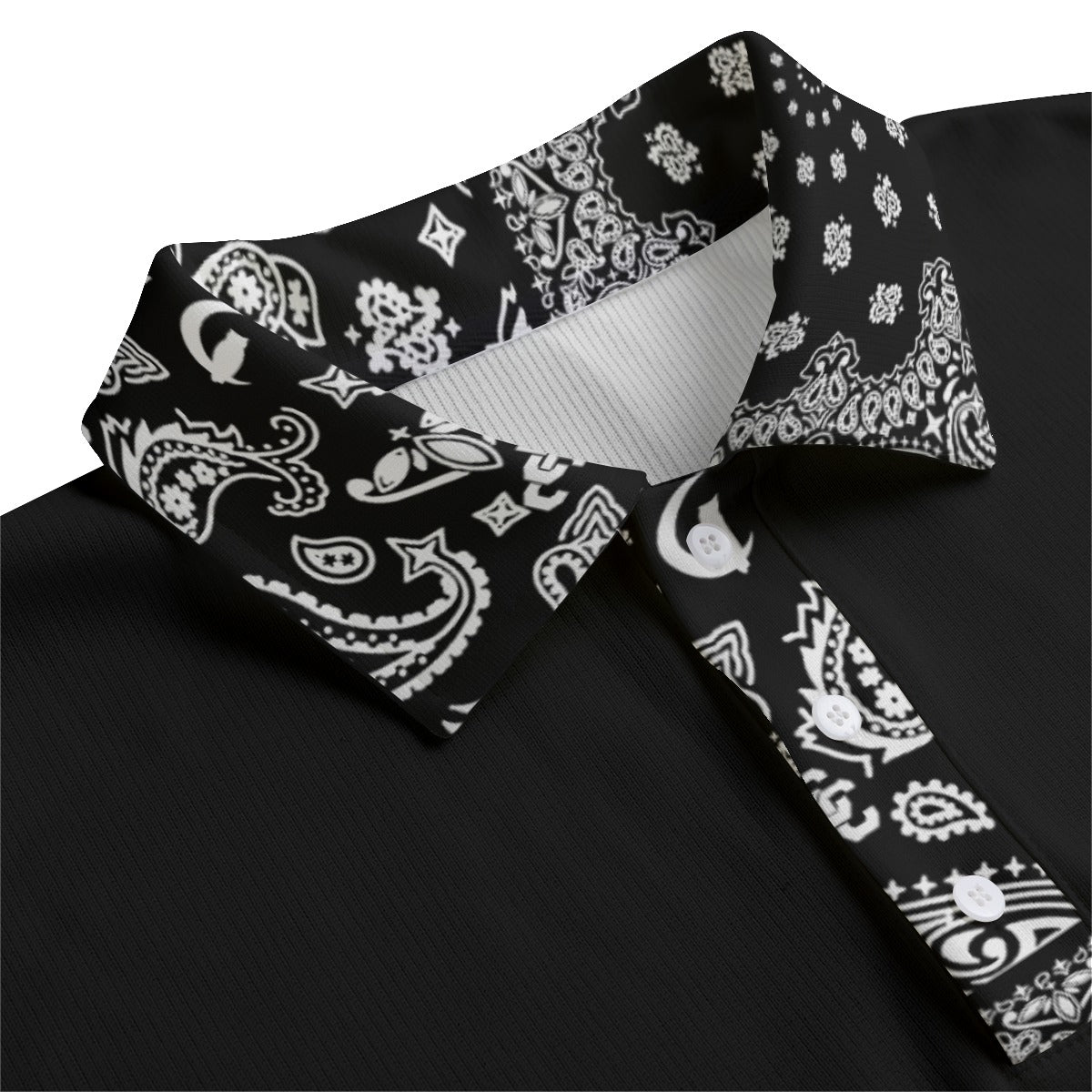 BANDANA MIX BLC1 Unisex Lapel Collar Sweater