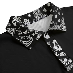BANDANA MIX BLC1 Unisex Lapel Collar Sweater