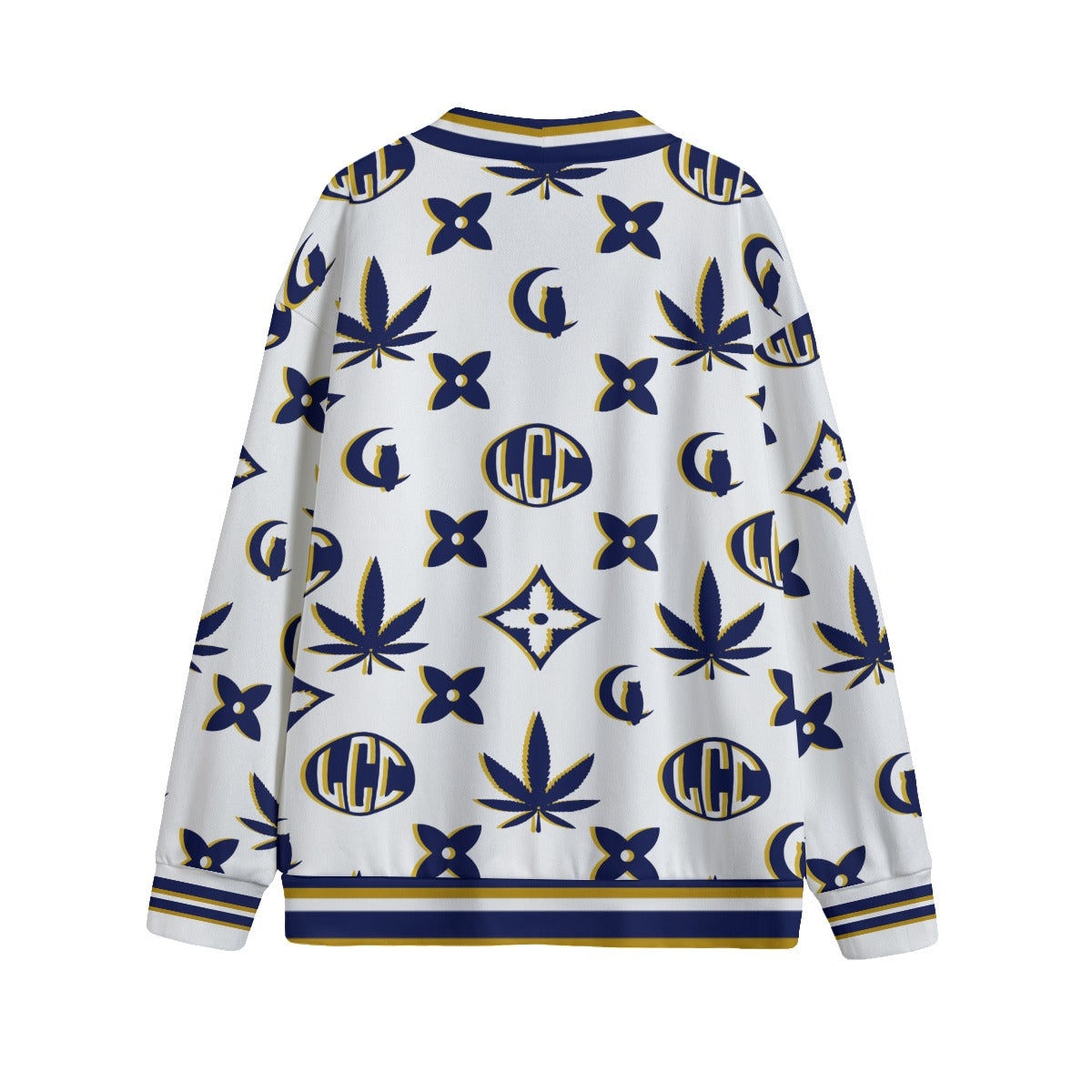 WEEDY LCC OFFI Unisex V-neck Cardigan With Button Closure