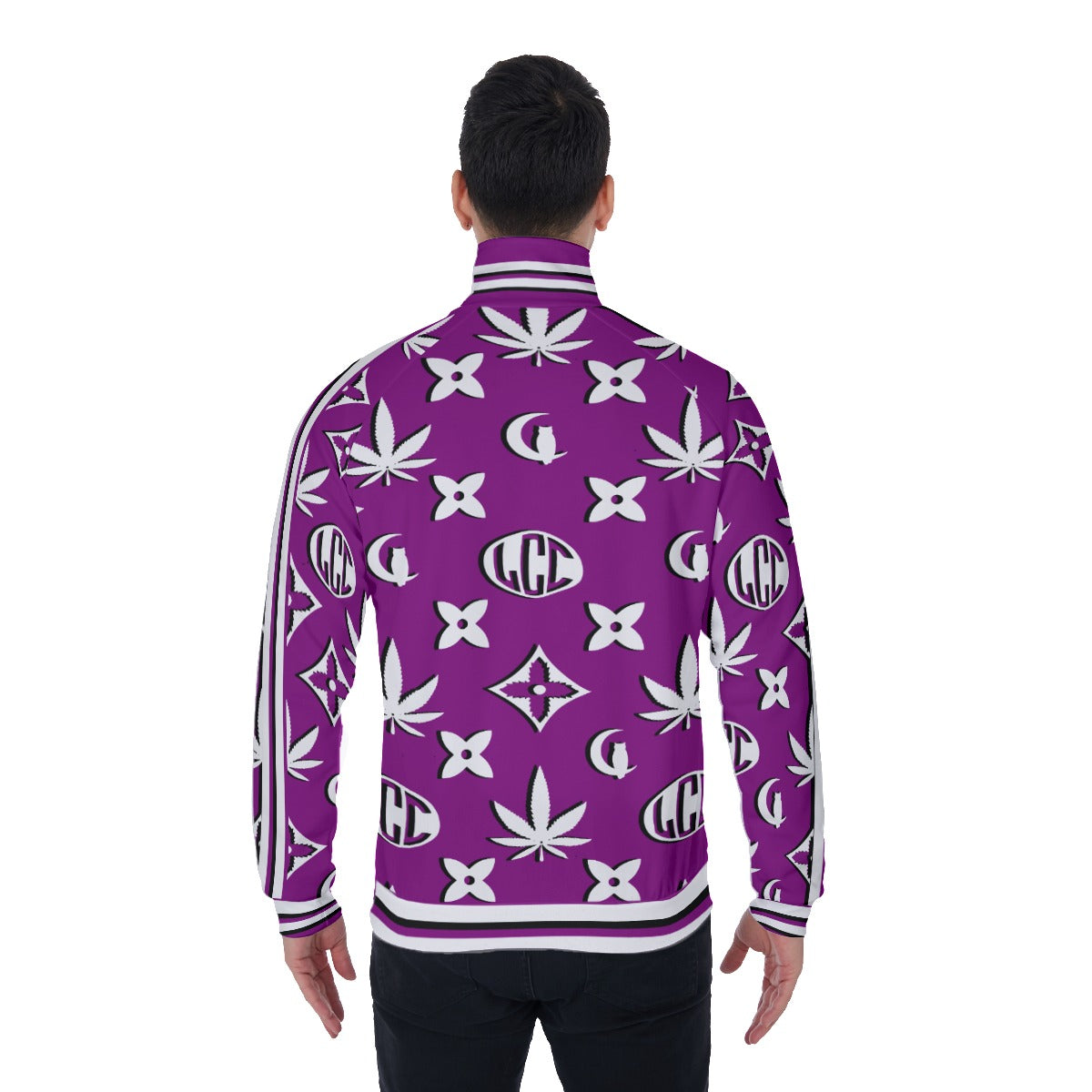 LCC WEEDY PRPLE Men's Stand Collar Jacket