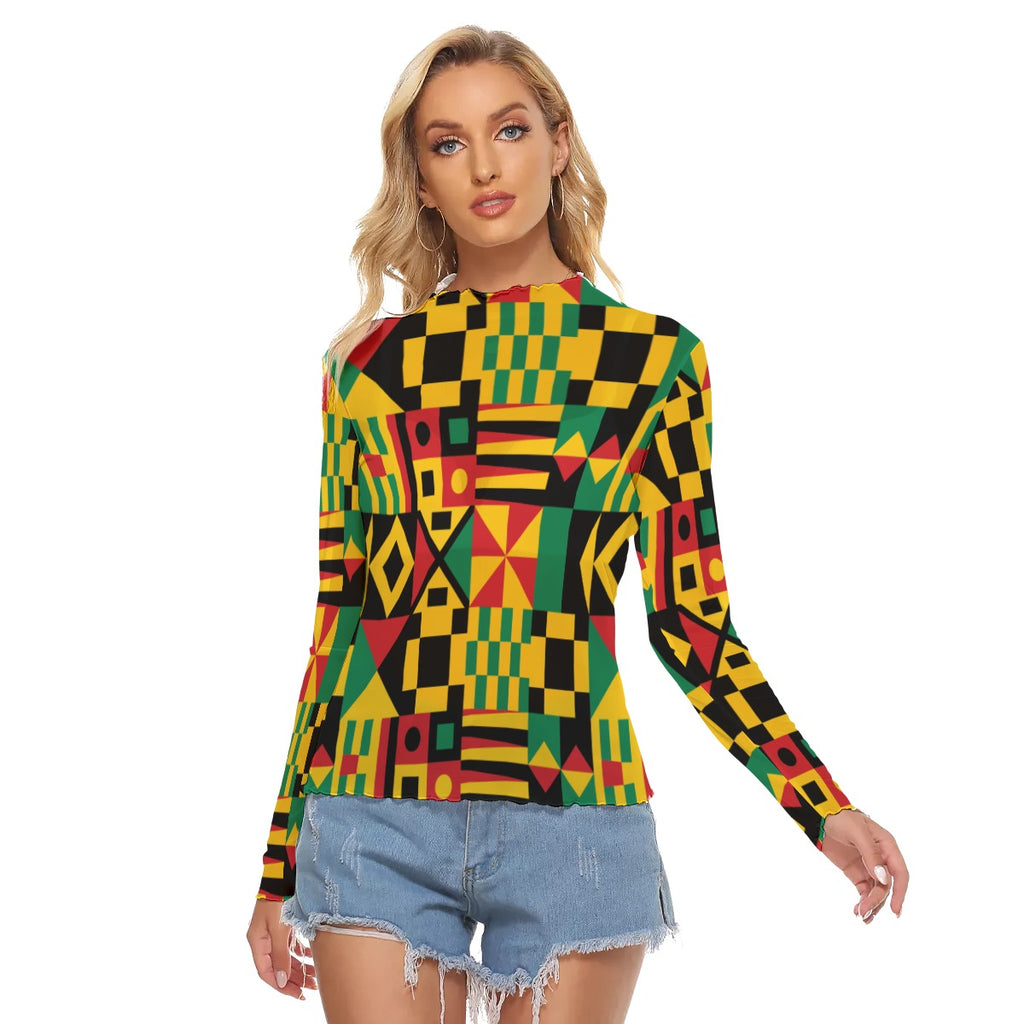 KENTE BUTAN Women's Mesh T-shirt