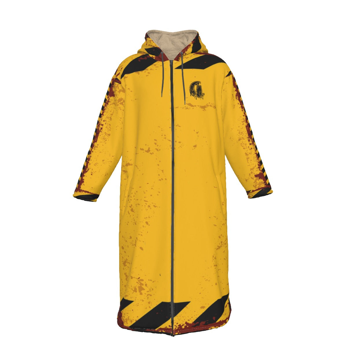 BEWARE Long Fleece Zip Up Windbreaker