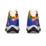 KENTE BUTAN BLUE High Top Basketball Shoes