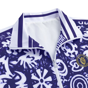 ADINKRA MXBLUE Unisex Stand Collar Jacket