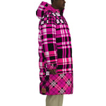 FLEXIN PLAID GRAPES Unisex Long Down Jacket
