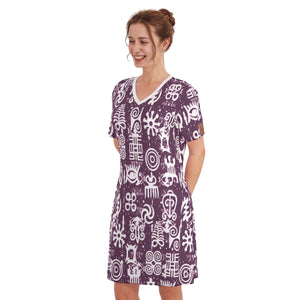 ADINKRA MXGRPS Women's Round Neck Dress