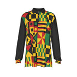 KENTE BUTAN Men's Long Sleeve Polo Shirt