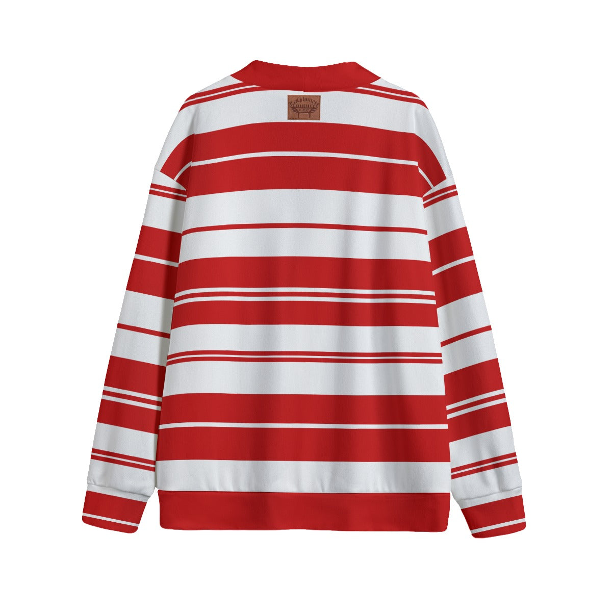 STRIPE UP BLOODY Unisex V-neck Cardigan With Button Closure