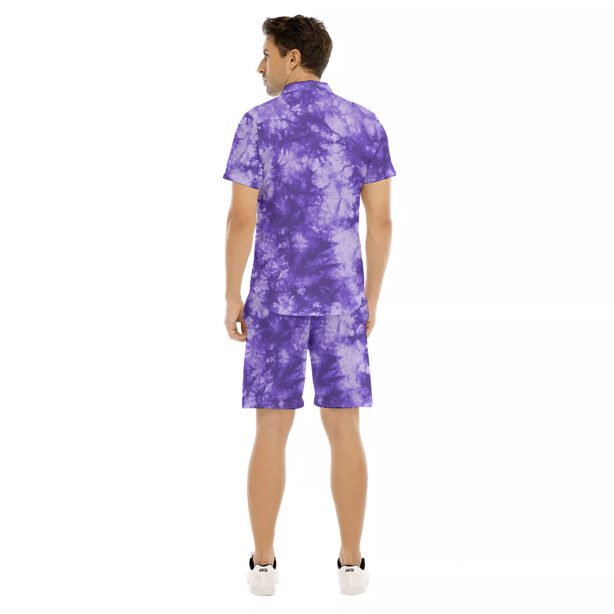 TIE DYE PRPLE Men's Short Sleeve Shirt Sets