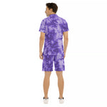 TIE DYE PRPLE Men's Short Sleeve Shirt Sets