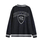 HOTEP EYES Unisex V-neck Cardigan With Button Closure