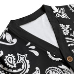 BANDANA PAISLEY BLC Unisex Cardigan With Button Closure