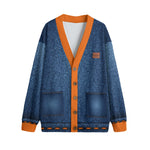 LCC DENIM BEIGE Unisex Cardigan With Button Closure