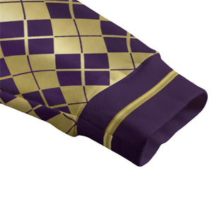 ARLEQUIN GRAPES Unisex V-neck Knitted Fleece Cardigan With Button Closure