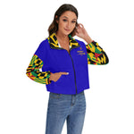 KENTE BUTAN BLUE Women's Zip Jacket