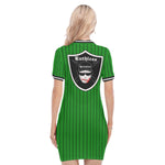 EAZY-E RUTHLESS KAKI Women's Polo Collar Dress