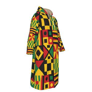 KENTE BUTAN Long Fleece Zip Up Windbreaker