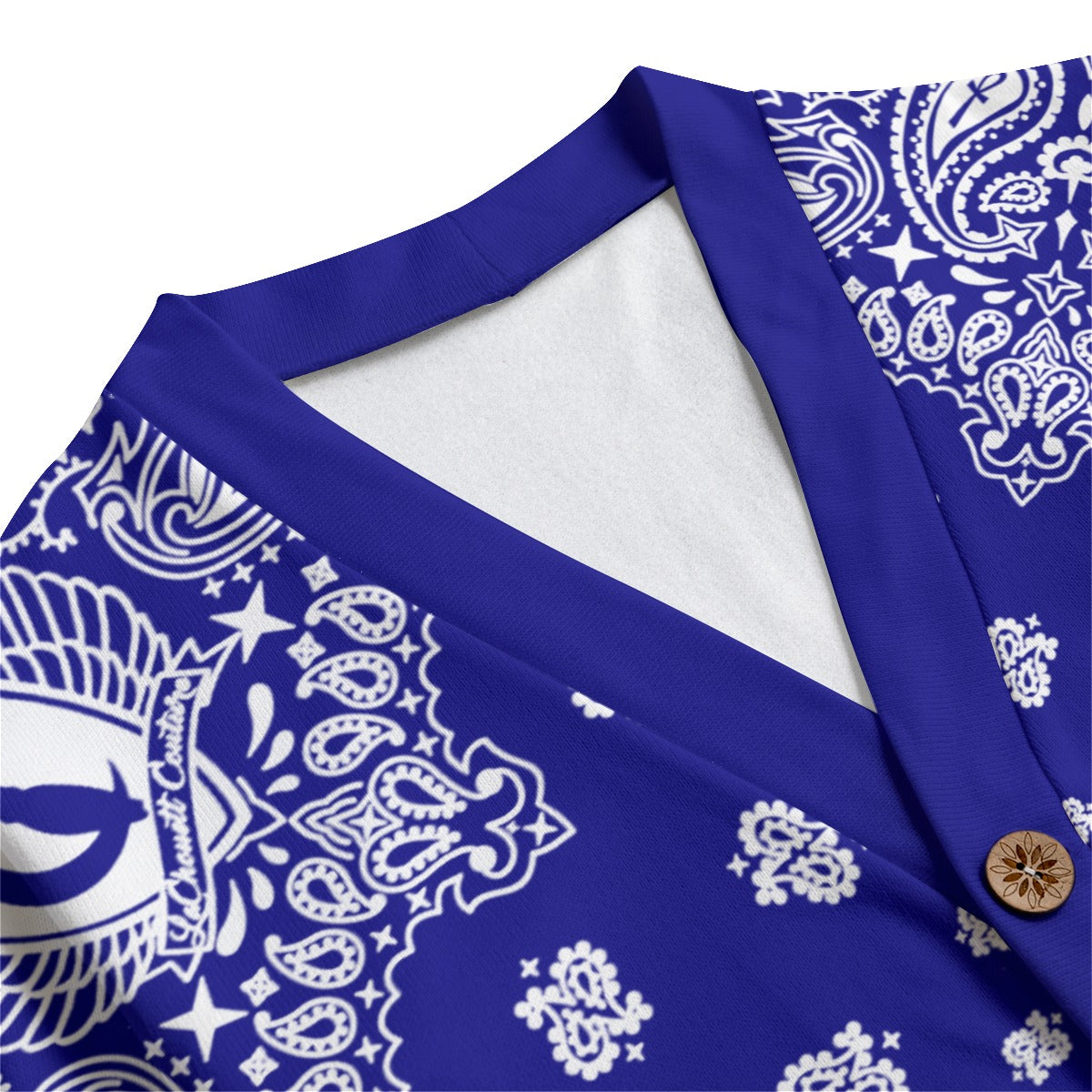 BANDANA Cs'UP Unisex V-neck Cardigan With Button Closure