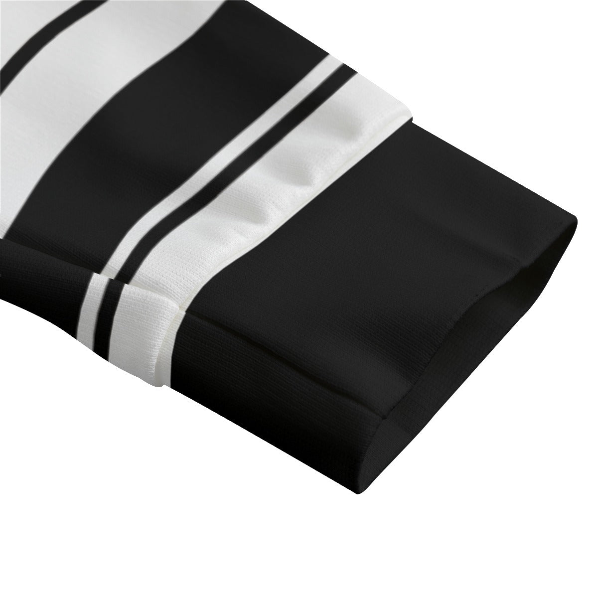 STRIPE UP WHT Unisex Lapel Collar Sweater